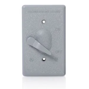 1-Gang Weatherproof Cover Toggle Switches Gray WM1S-GY