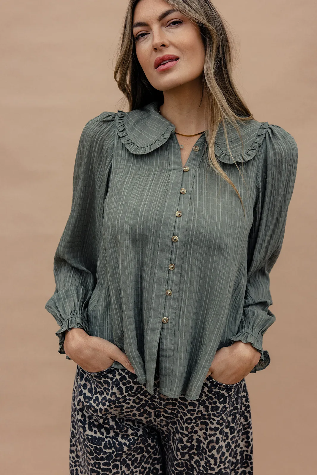 All Those Nights Button Blouse