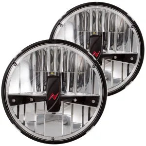Anzo USA 881036 Universal LED Headlight Replacement Set; 7 in.; Round; Black; Pair;