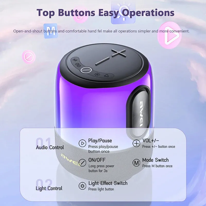Awei TWS Powerful Bluetooth Speaker Waterproof Portable Wireless Subwoofer 40W