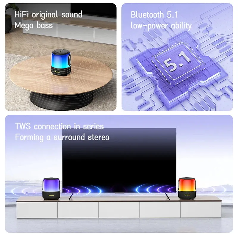 Awei TWS Powerful Bluetooth Speaker Waterproof Portable Wireless Subwoofer 40W