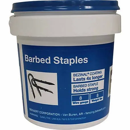 Bekaert 1.5 in. Double Barbed Fence Staple 8 lb 658107