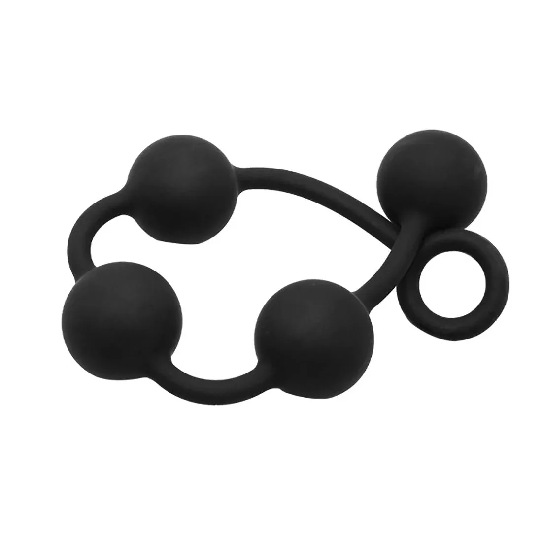 Big Anal Beads Butt Plug - Soft Silicone Black Dildo Sex Toys for Men Women