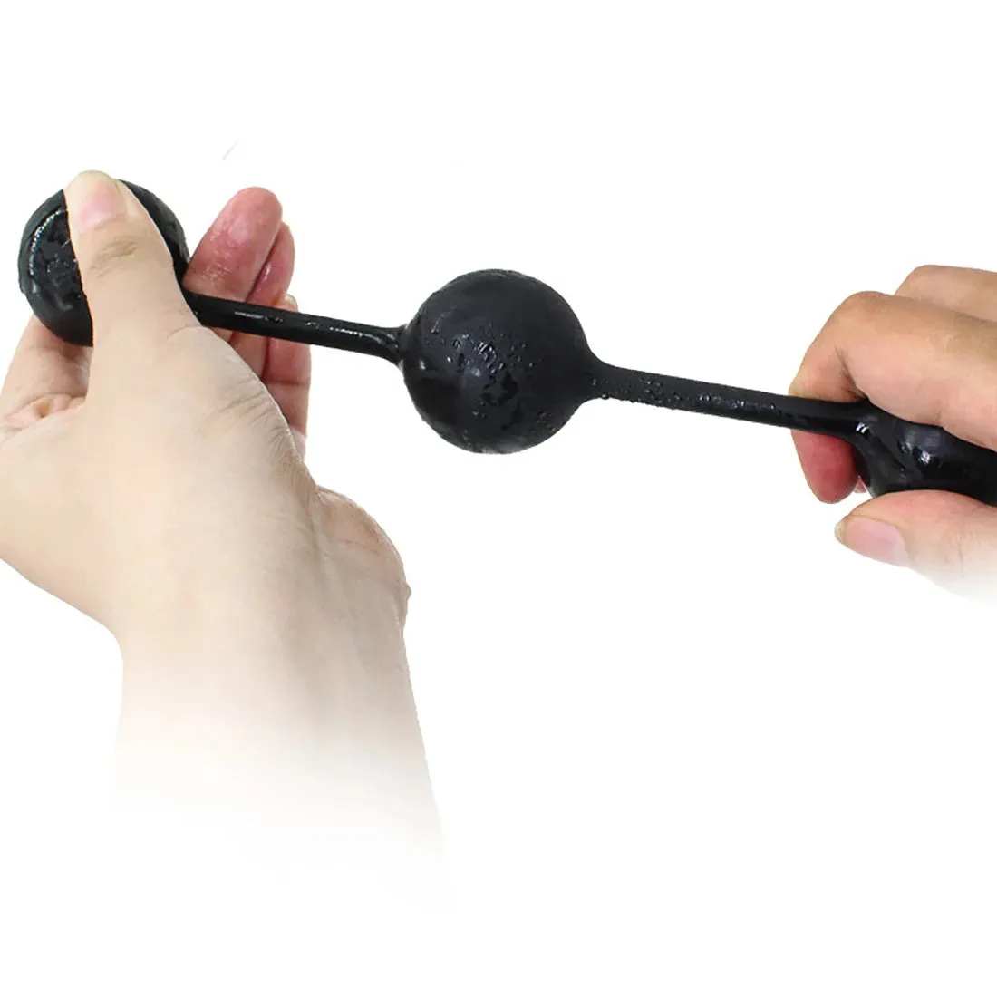 Big Anal Beads Butt Plug - Soft Silicone Black Dildo Sex Toys for Men Women