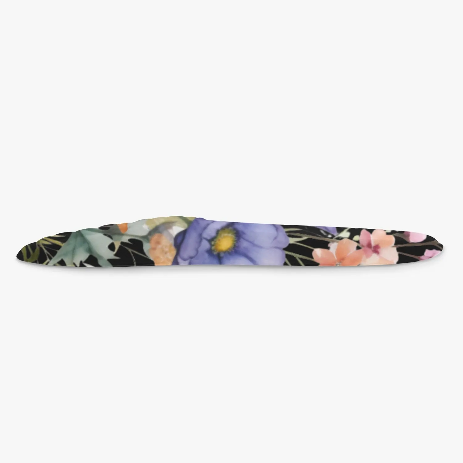 Black Floral Mouse Pad with Wrist Rest