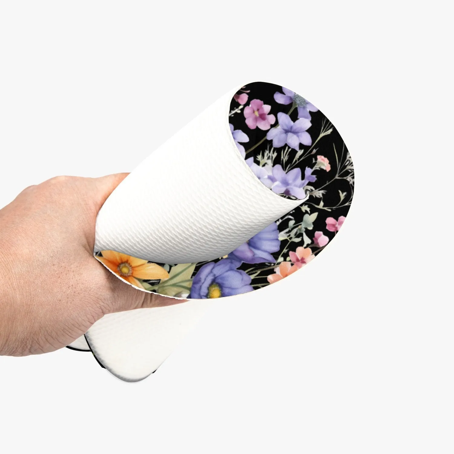 Black Floral Mouse Pad with Wrist Rest