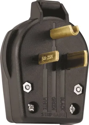 Blk 3wire Angle Plug