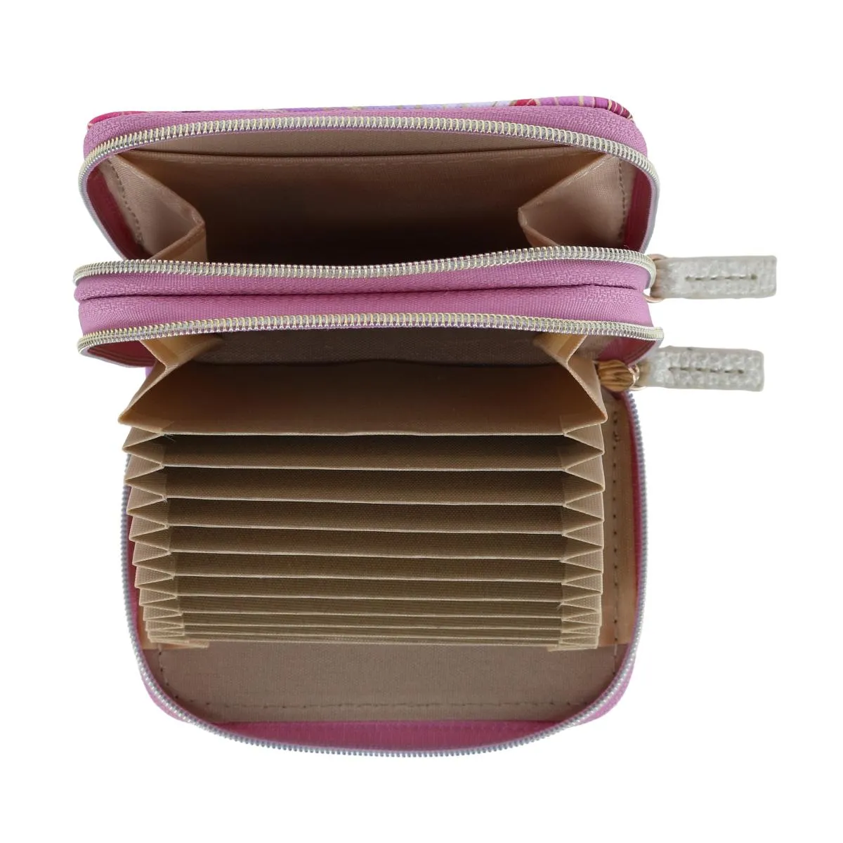 Buxton Women's Stylish Colored Multi Card Case Wizard Wallet
