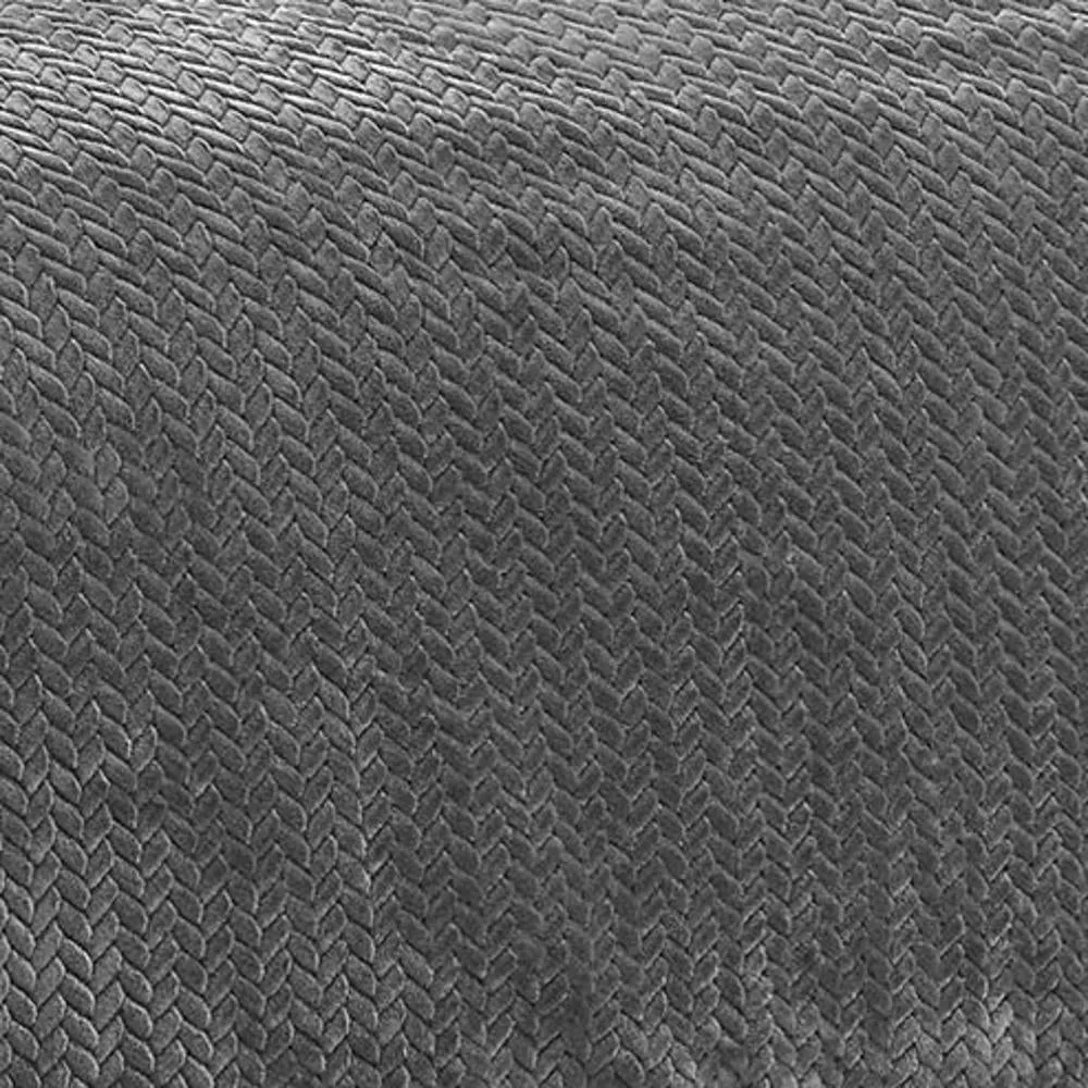 Chevron Reversible and Comfortable Braided Oversized Plush All Season Blanket, Queen, Grey