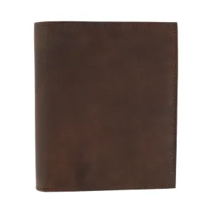 CTM® Men's Distressed Hunter Leather RFID Hipster Wallet