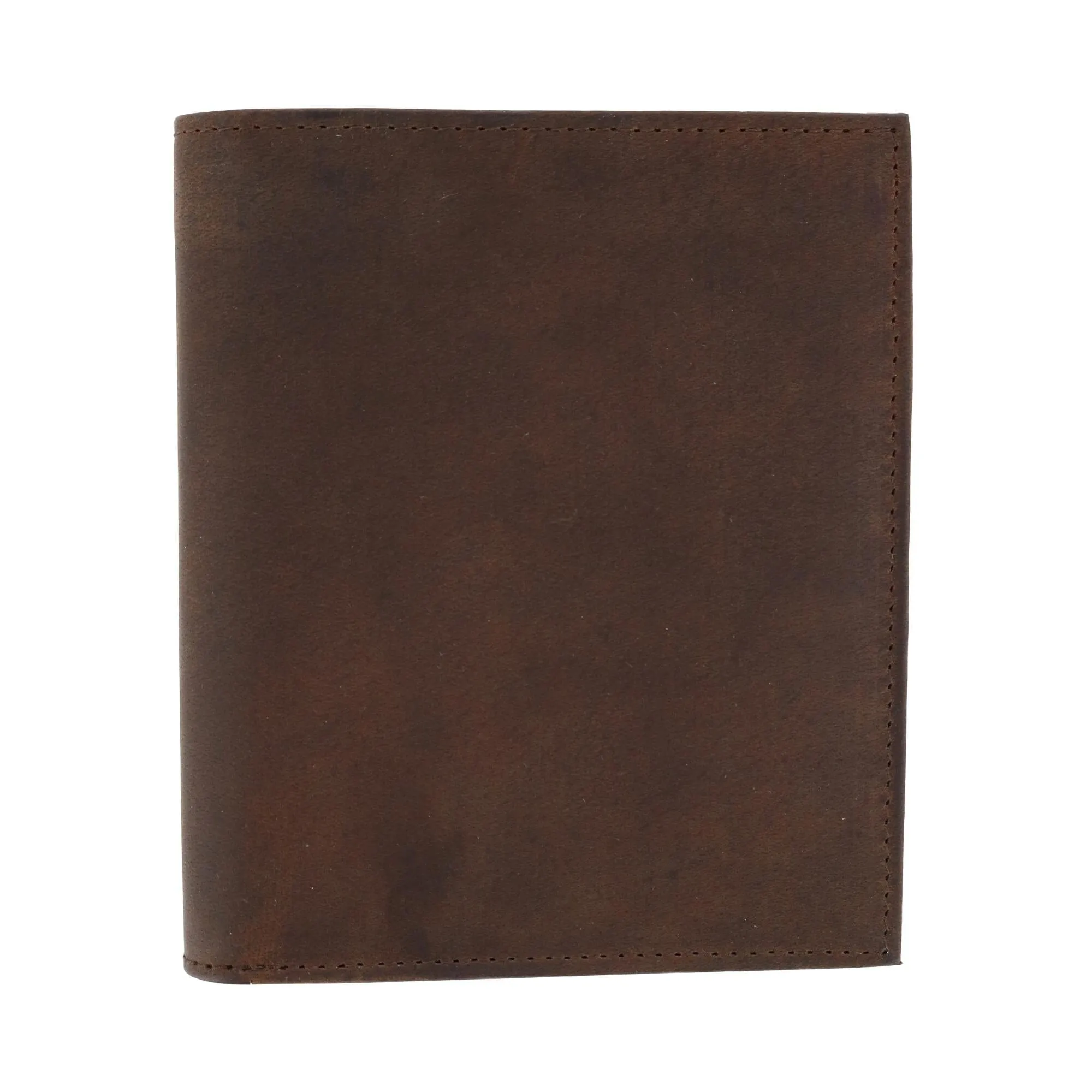 CTM® Men's Distressed Hunter Leather RFID Hipster Wallet