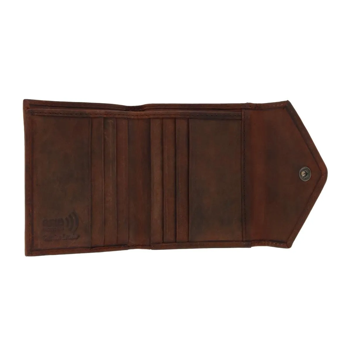 CTM® Men's Leather Envelope Style Trifold Wallet