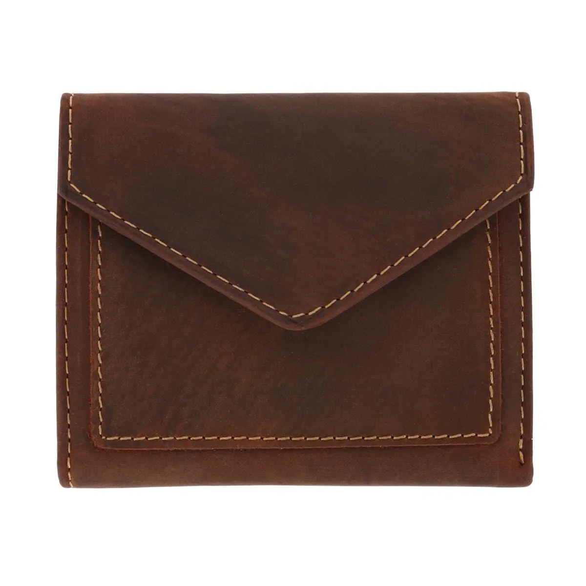 CTM® Men's Leather Envelope Style Trifold Wallet