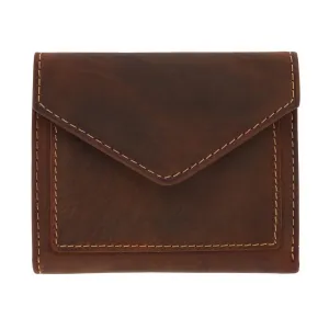 CTM® Men's Leather Envelope Style Trifold Wallet