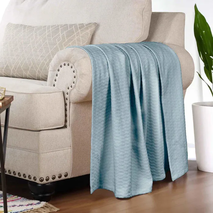 Diamond All-Season Women Cotton Blanket Throw