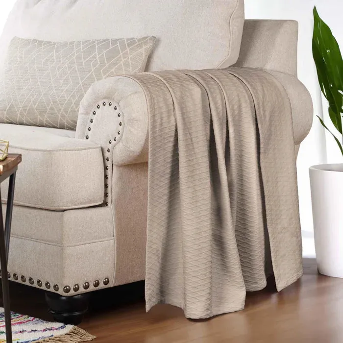 Diamond All-Season Women Cotton Blanket Throw