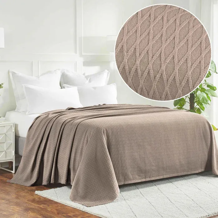 Diamond All-Season Women Cotton Blanket Throw