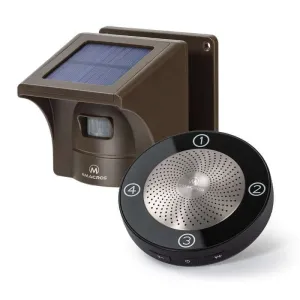 Driveway Alarm Solar Wireless Outdoor Weather Resistant Motion Sensor & Detector