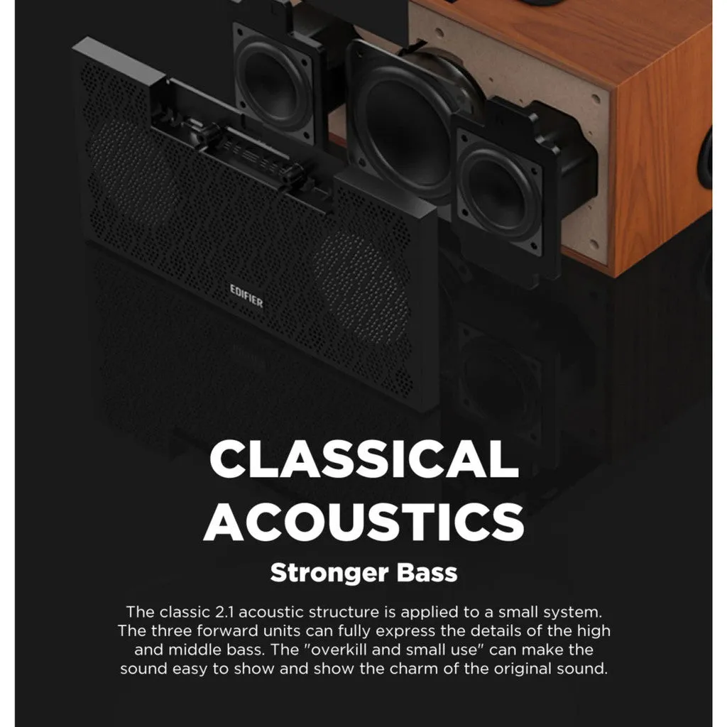 Edifier MP260 Speaker (20W) Wooden Brn
