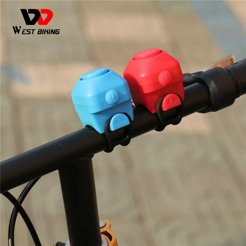 Electric Bicycle Bell 130dB Horn Rainproof MTB Road Bike Handlebar Ring Silica Gel Shell Speaker Cycling Accessories