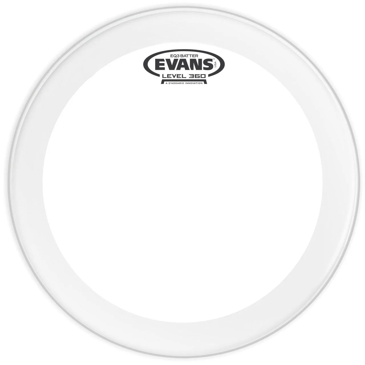 Evans EQ3 Frosted Bass Drum Head, 20 Inch