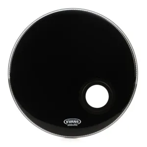 Evans Resonant Black Bass Drum Head, 20 Inch