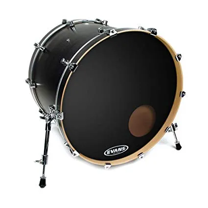 Evans Resonant Black Bass Drum Head, 20 Inch