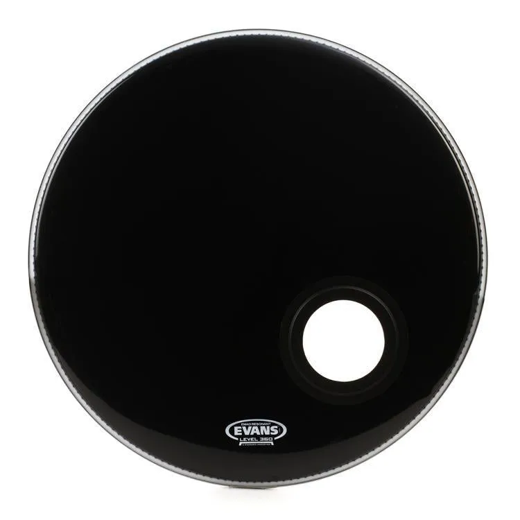 Evans Resonant Black Bass Drum Head, 20 Inch