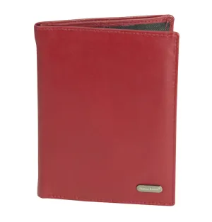 Franco Bonini - 3047Leather Passport & Credit Card Cover - Red