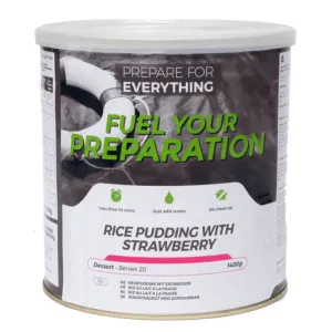 Fuel Your Preparation Rice Pudding With Strawberry Freeze Dried Meal Tin