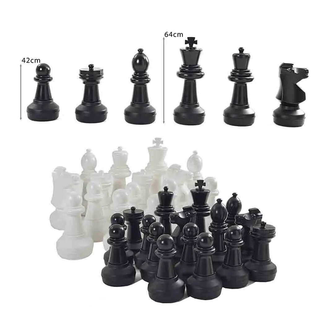 Giant Chess Pieces for Lawn Games - Weatherproof - 2 BOXES