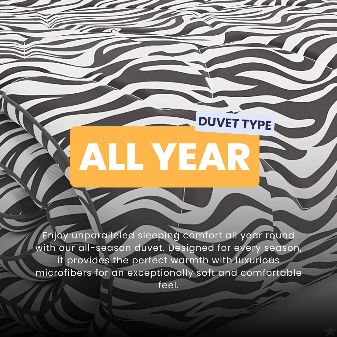 HappyDuvet Zebra - All season Coverless duvet