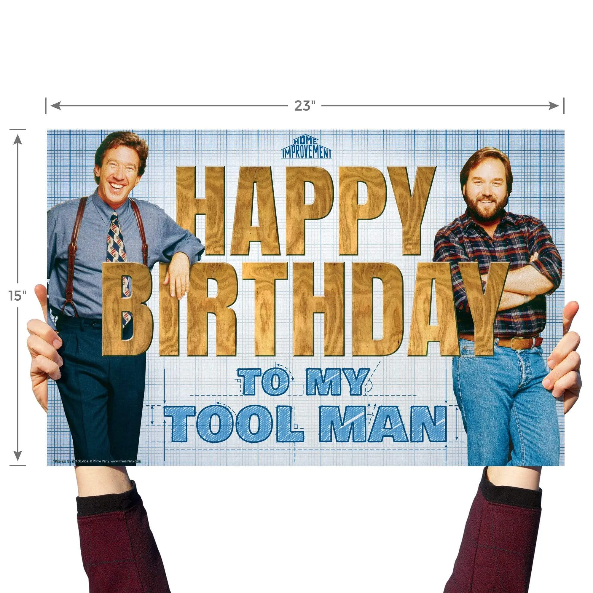 Home Improvement Yard Sign with Lawn Stakes, Happy Birthday to my Tool Man