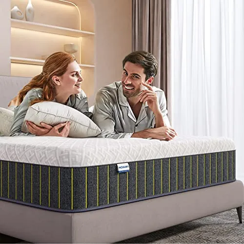 HOXURY Full Size Mattress, 12 Inch Memory Foam Mattress with Innerspring Hybrid Mattress in a Box, Motion Isolation & Pressure Relief & Medium Firm & Supportive, 100-Night Trial 10-Year Support