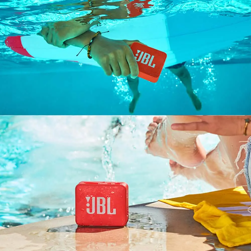 JBL GO2 Waterproof Bluetooth Speaker with 5-Hour Playtime for Outdoor Adventures