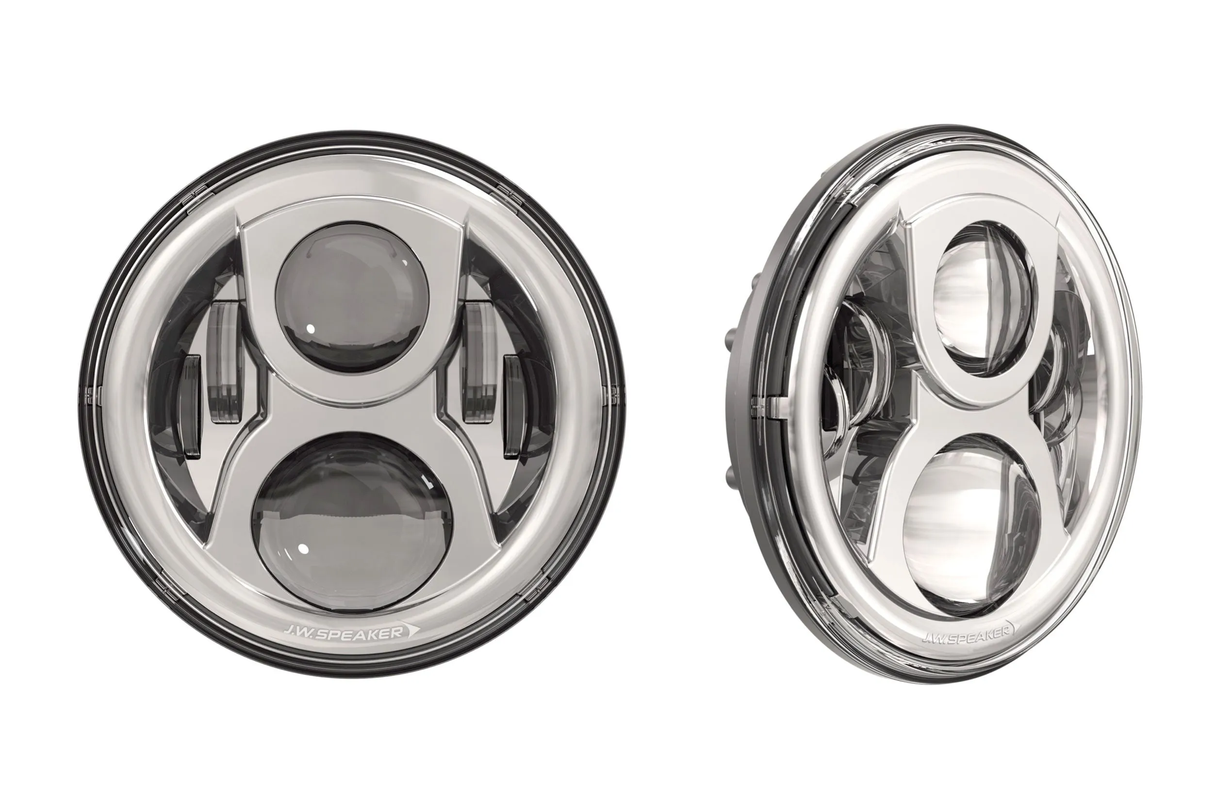 JW Speaker: 8700-EVO2-DB 12/24V DOT Headlamp (Chrome)