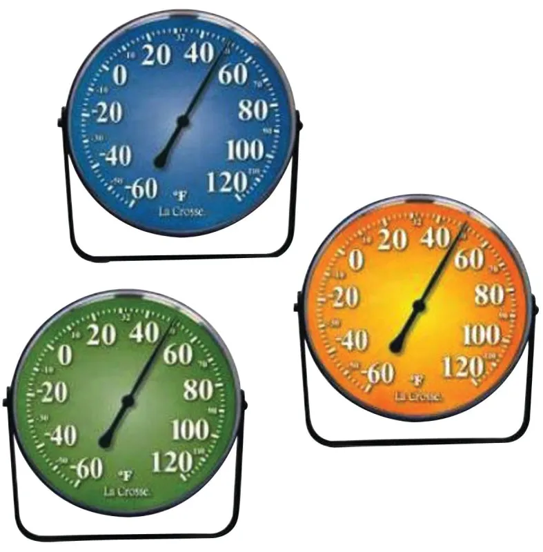 La Crosse 104-1512 Variety Pack Thermometer, 5 in Display, -60 to 120 deg F, Metal Casing :EA: QUANTITY: 6