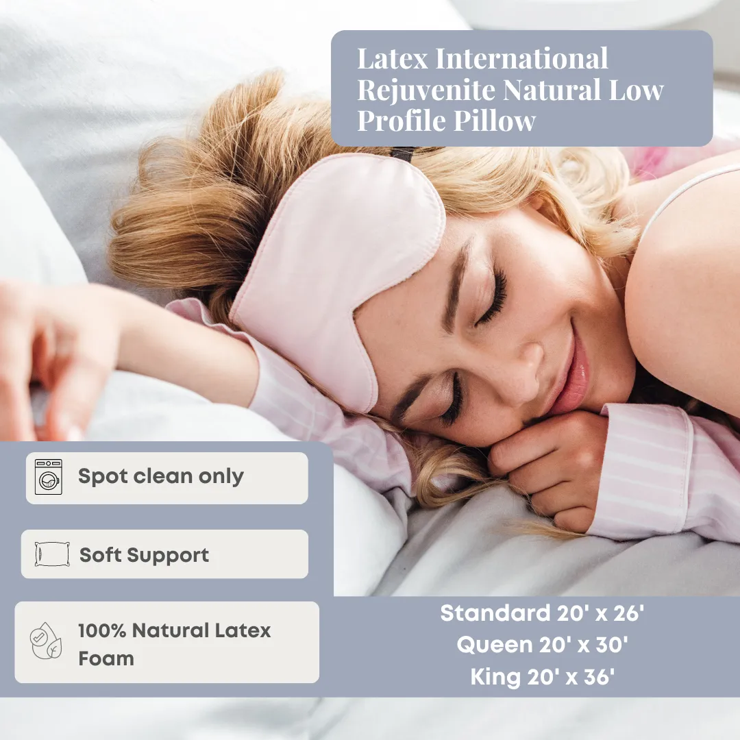 Latex International Rejuvenite Natural Low Profile Pillow