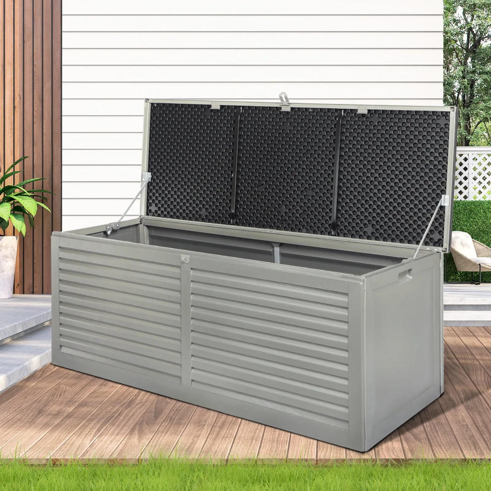 Livsip Outdoor Storage Box Container Lockable Indoor Toy Tools Shed Garden 390L