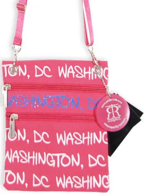 NWDC02 Robin Ruth Neck Wallet - Washington DC Fuchsia/White/Blue