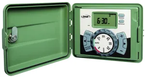 Orbit 57900 Indoor/Outdoor Swing Door Timer, 24 V, 12 -Zone, 3 -Program, LCD Display, Plug-and-Go Mounting, Green :EA: QUANTITY: 1