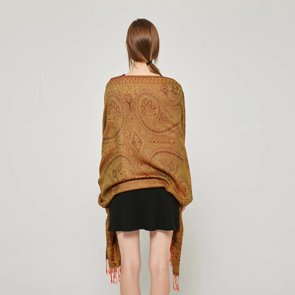Pashmina- Paisley - Orange