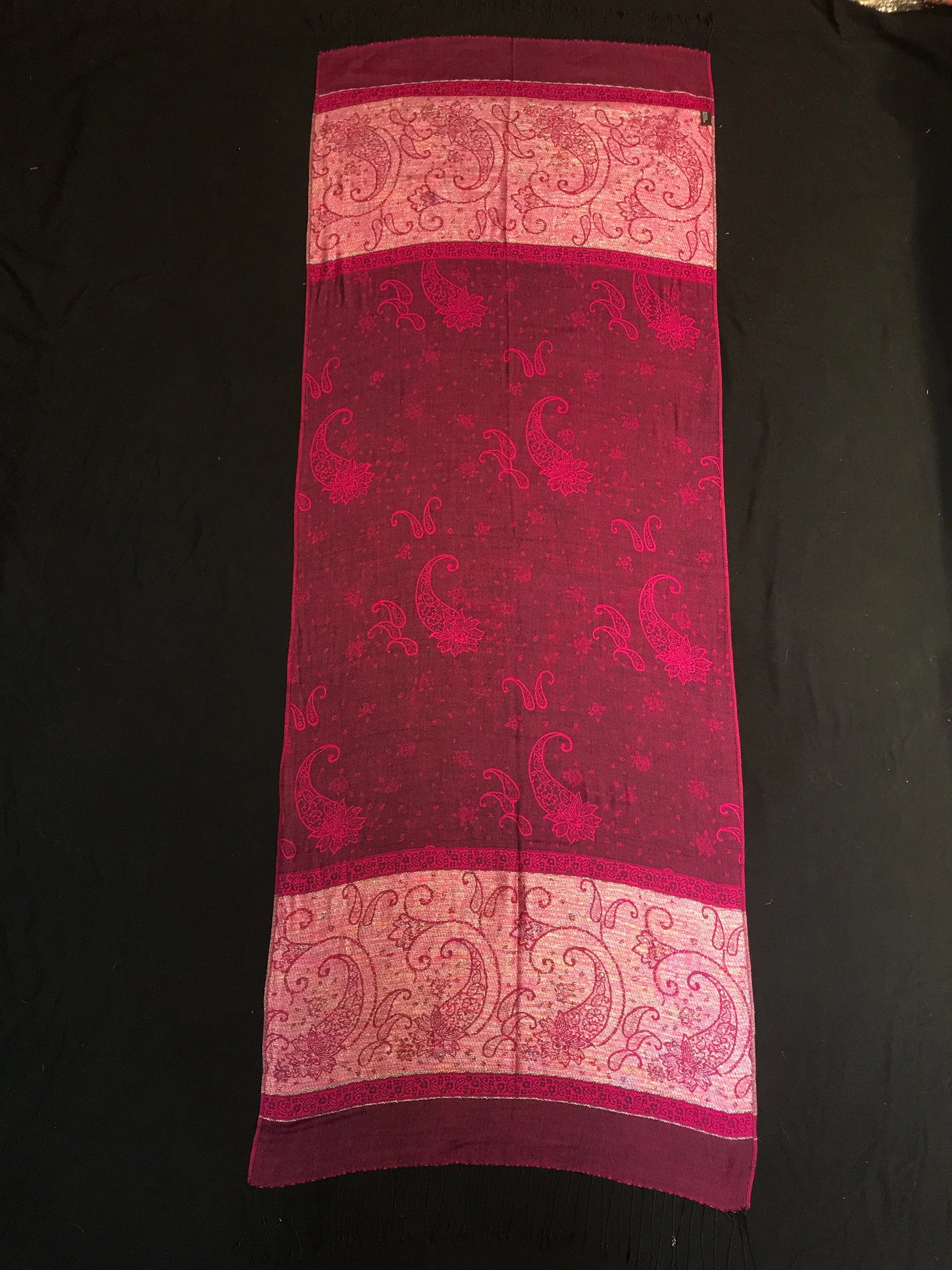 Pashmina - Pink with Rainbow Accents