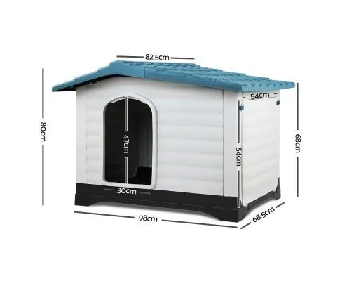 Pet Weatherproof Pet Kennel - Blue