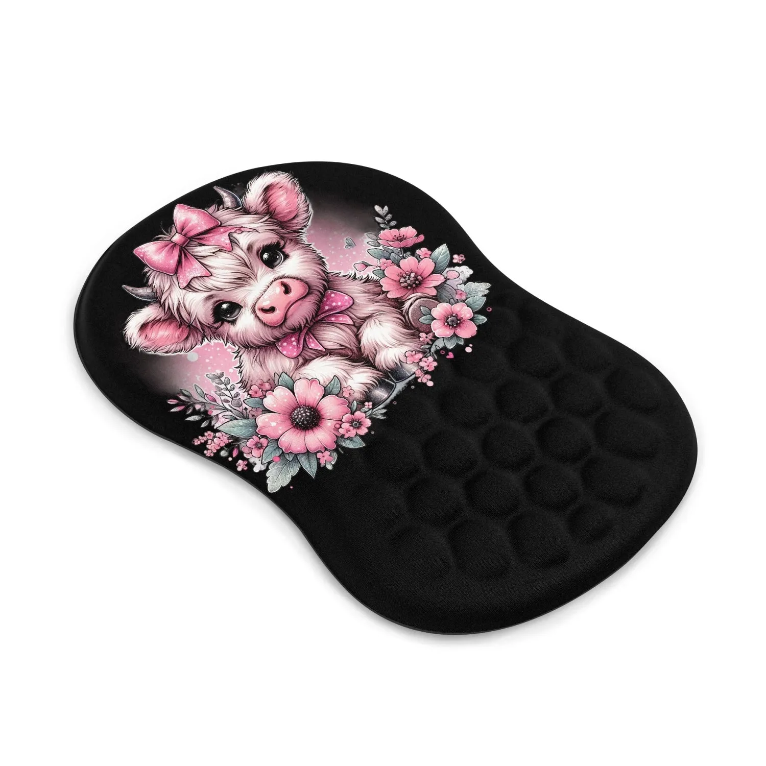 Pink Cow  Mouse Pad with Wrist Rest