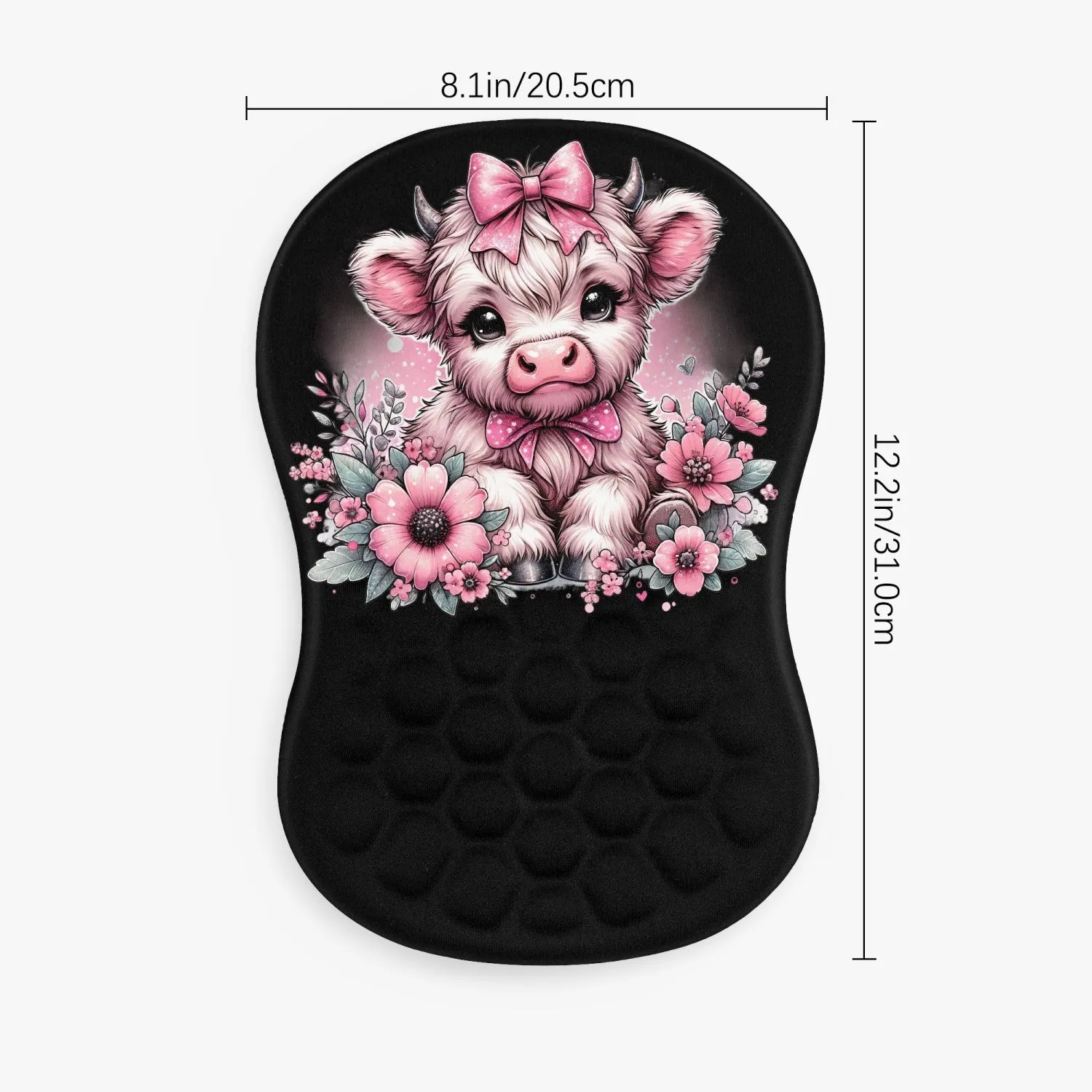 Pink Cow  Mouse Pad with Wrist Rest