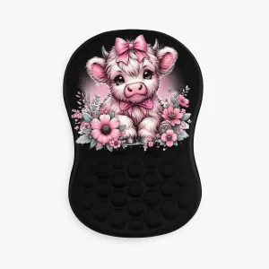 Pink Cow  Mouse Pad with Wrist Rest