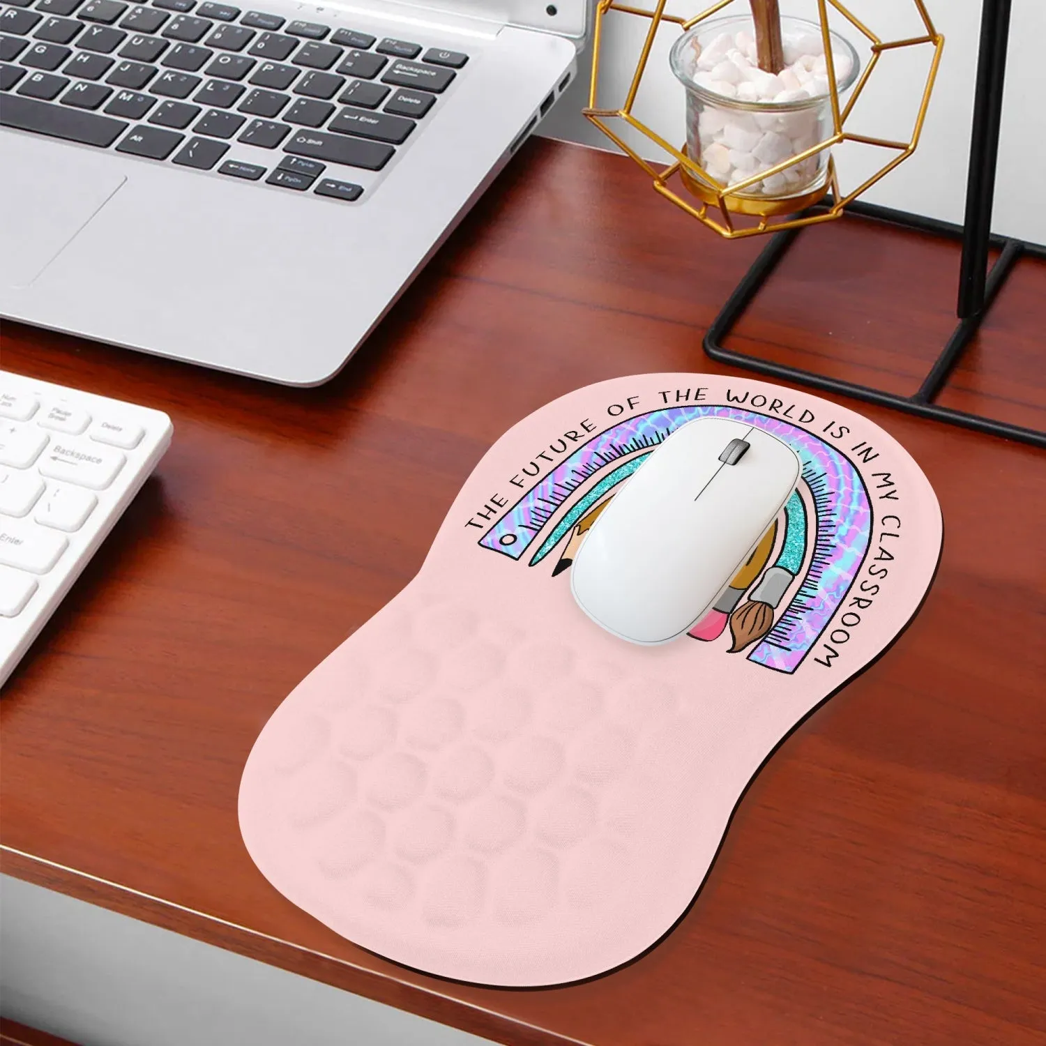 Proud Teacher Mouse Pad with Wrist Rest