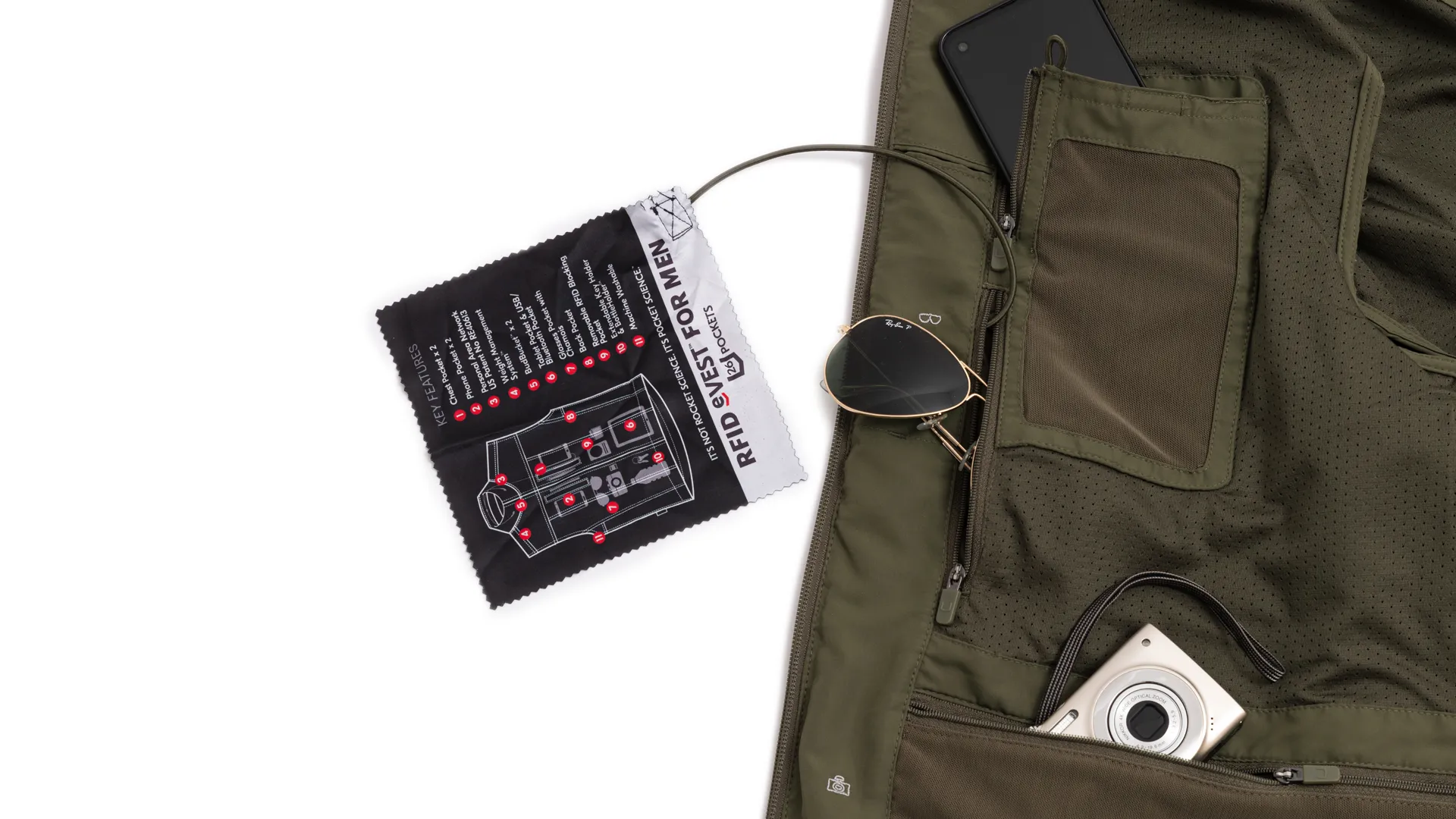 RFID Travel Vest for Men - ALL SALES FINAL