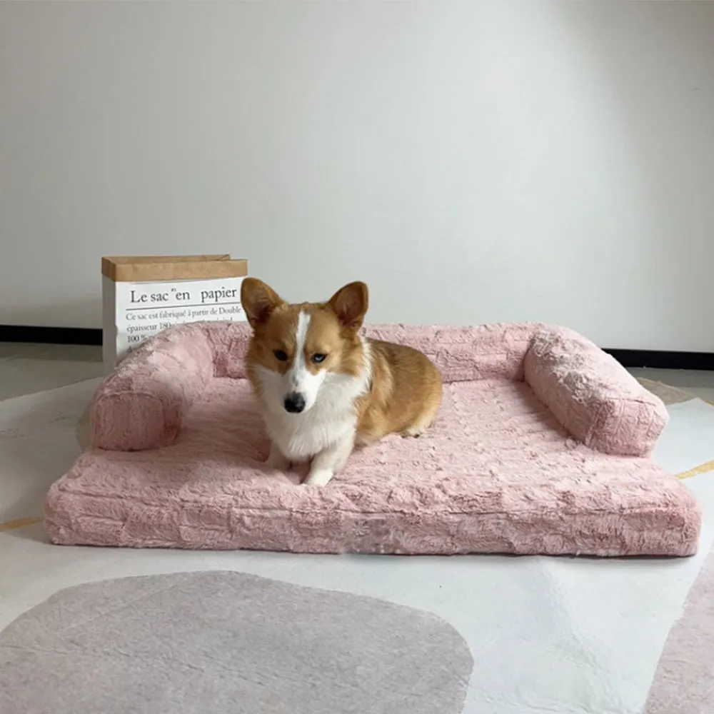 Spacious Orthopedic Soft Skin-Friendly  Washable Dog & Cat Sofa Bed
